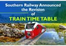 Southern Railway Announced the Revision Of TRAIN TIME TABLE WITH EFFECT FROM 1st OCTOBER 2025 Southern Railway Announced the Revision Of TRAIN TIME TABLE WITH EFFECT FROM 1st OCTOBER 2025